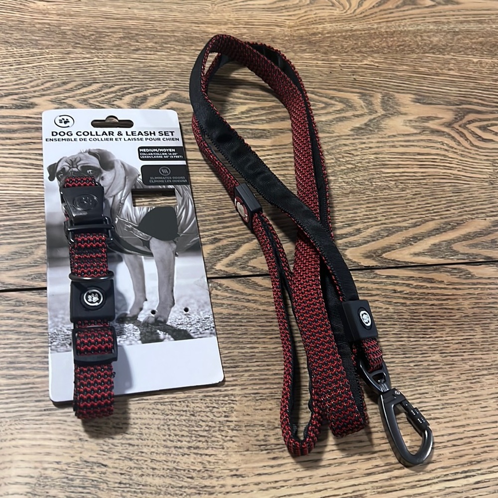 Dog collar and leash set 🦮🐕‍🦺🐾🦴